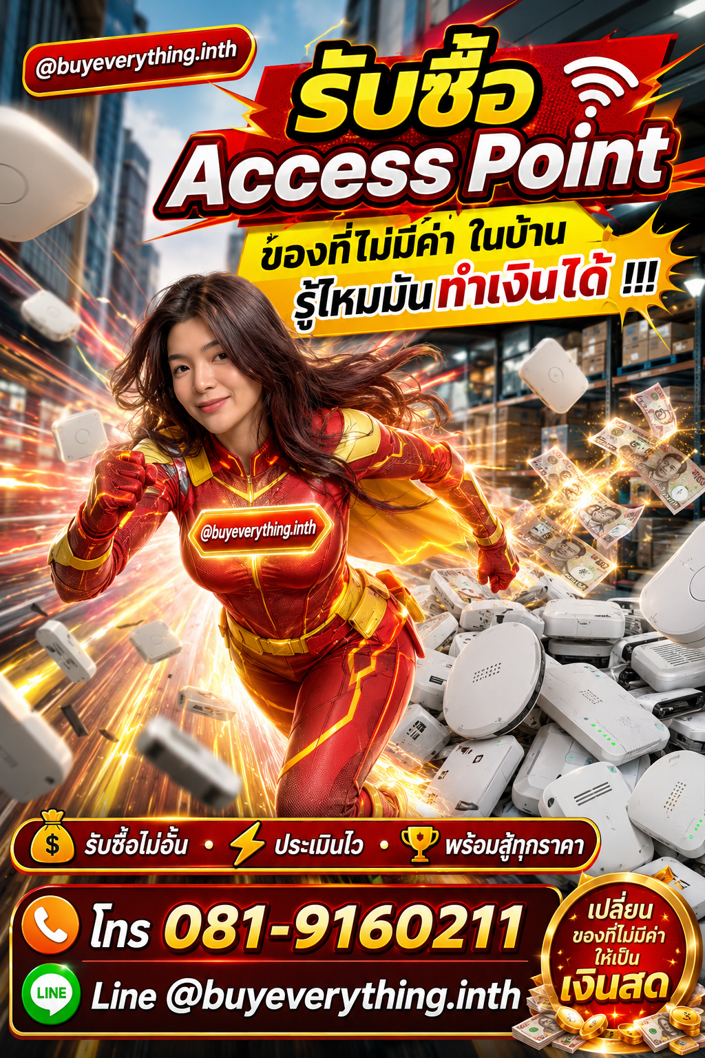 รับซื้อ Access Point ติดต่อประเมินราคาได้ตลอด คุยง่าย ต่อรองได้