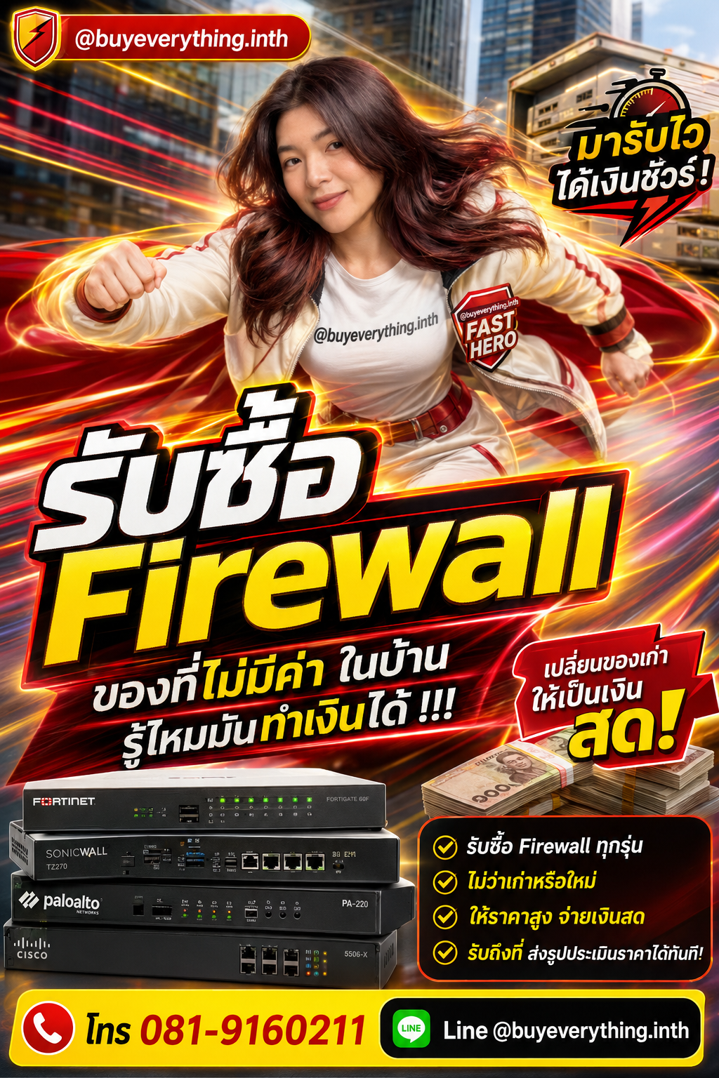 รับซื้อ Firewall ประเมินราคาได้ตลอด คุยง่าย ต่อรองได้